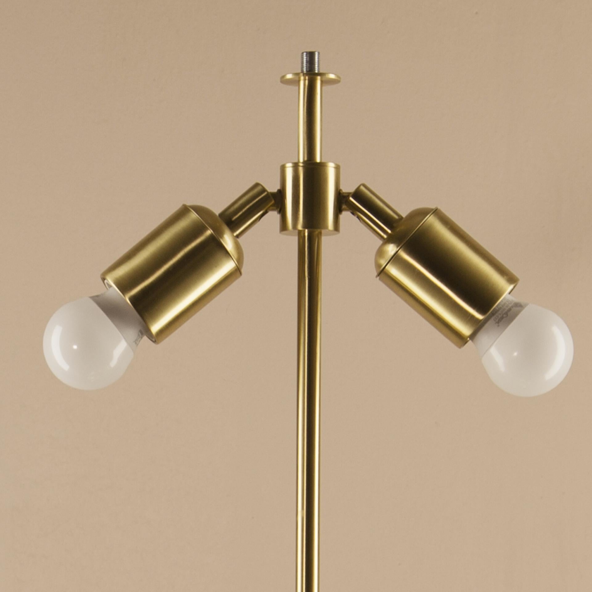 Plutone Table Lamp, Solid Brass Spheres, Florence Italy Production For Sale 6