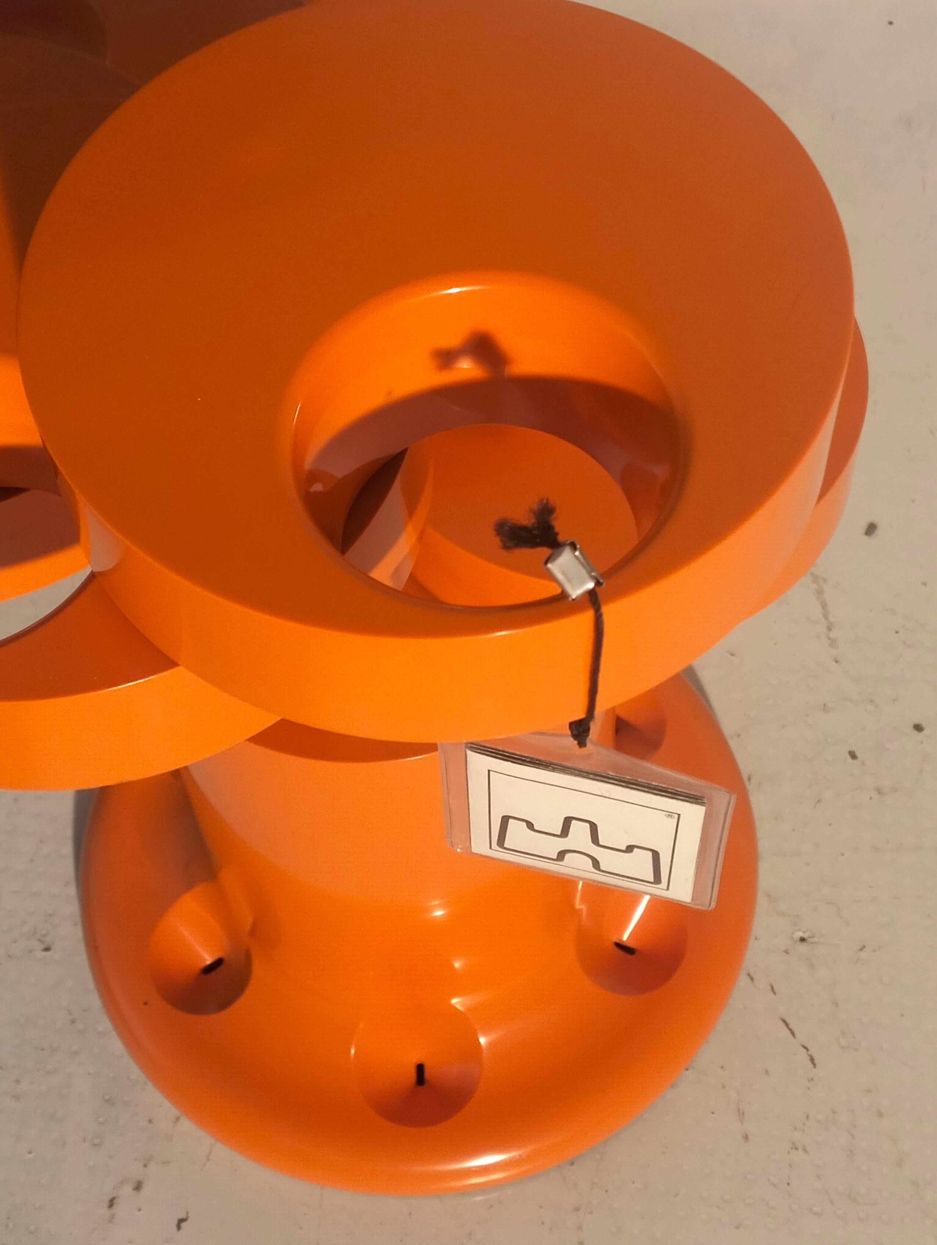 Plastic Pluvium orange umbrella stand by Giancarlo Piretti for Anonima Castelli 70s For Sale
