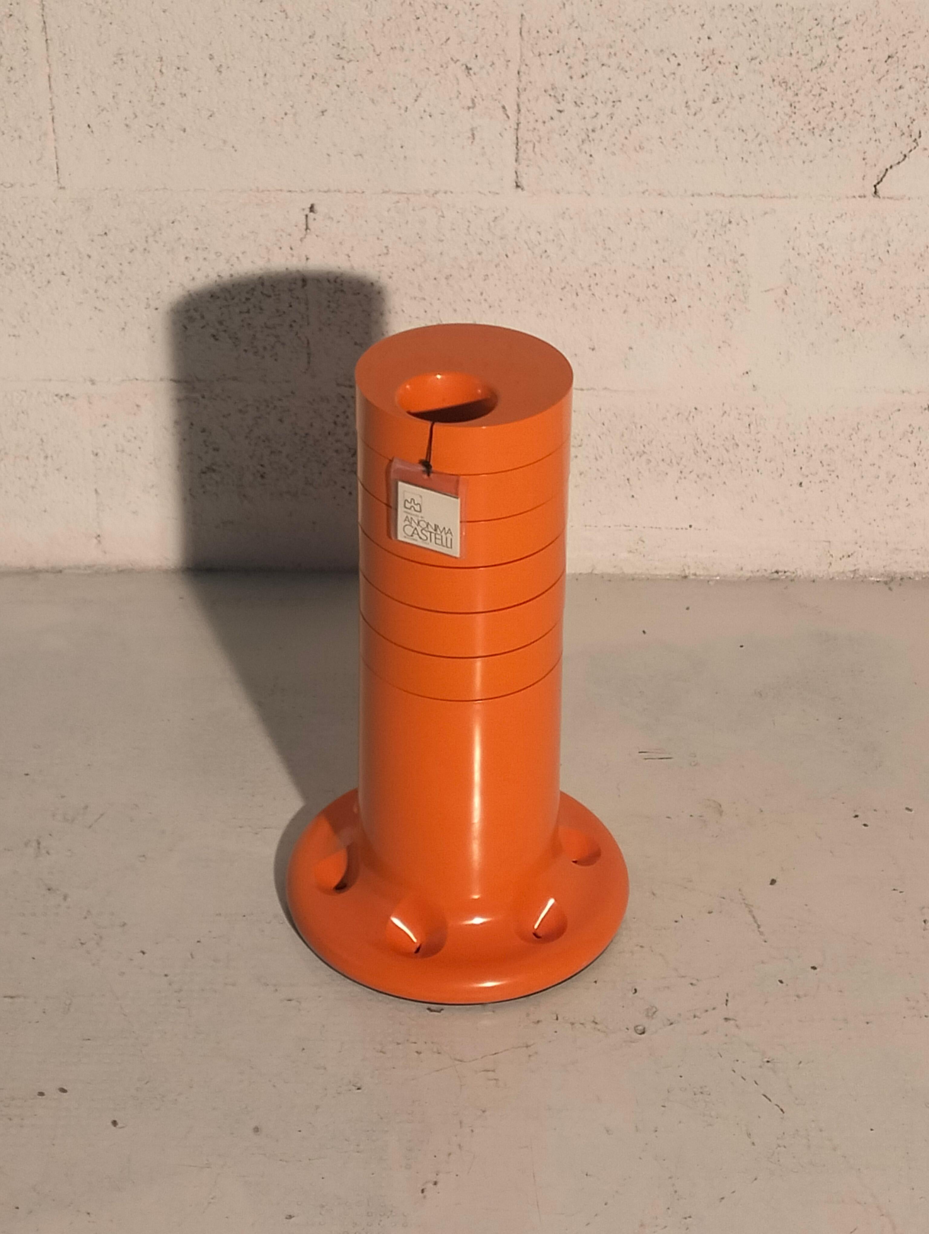Pluvium orange umbrella stand by Giancarlo Piretti for Anonima Castelli 70s For Sale 2