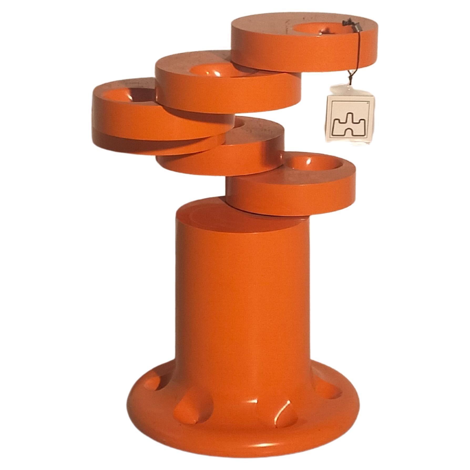 Pluvium orange umbrella stand by Giancarlo Piretti for Anonima Castelli 70s For Sale