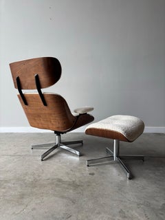 Plycraft Lounge Chair and Ottoman Set