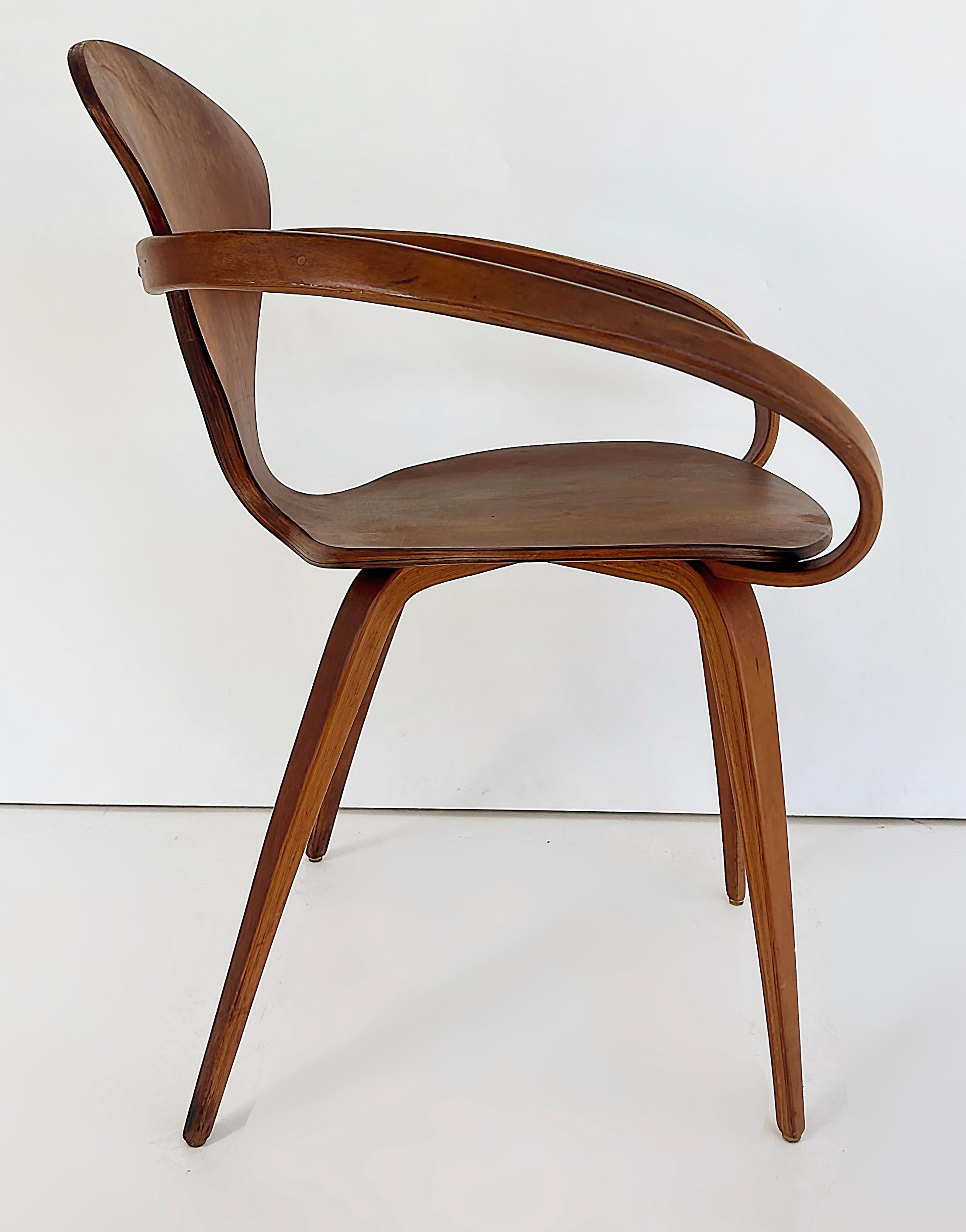 Plycraft Norman Cherner Sillones de madera curvada 