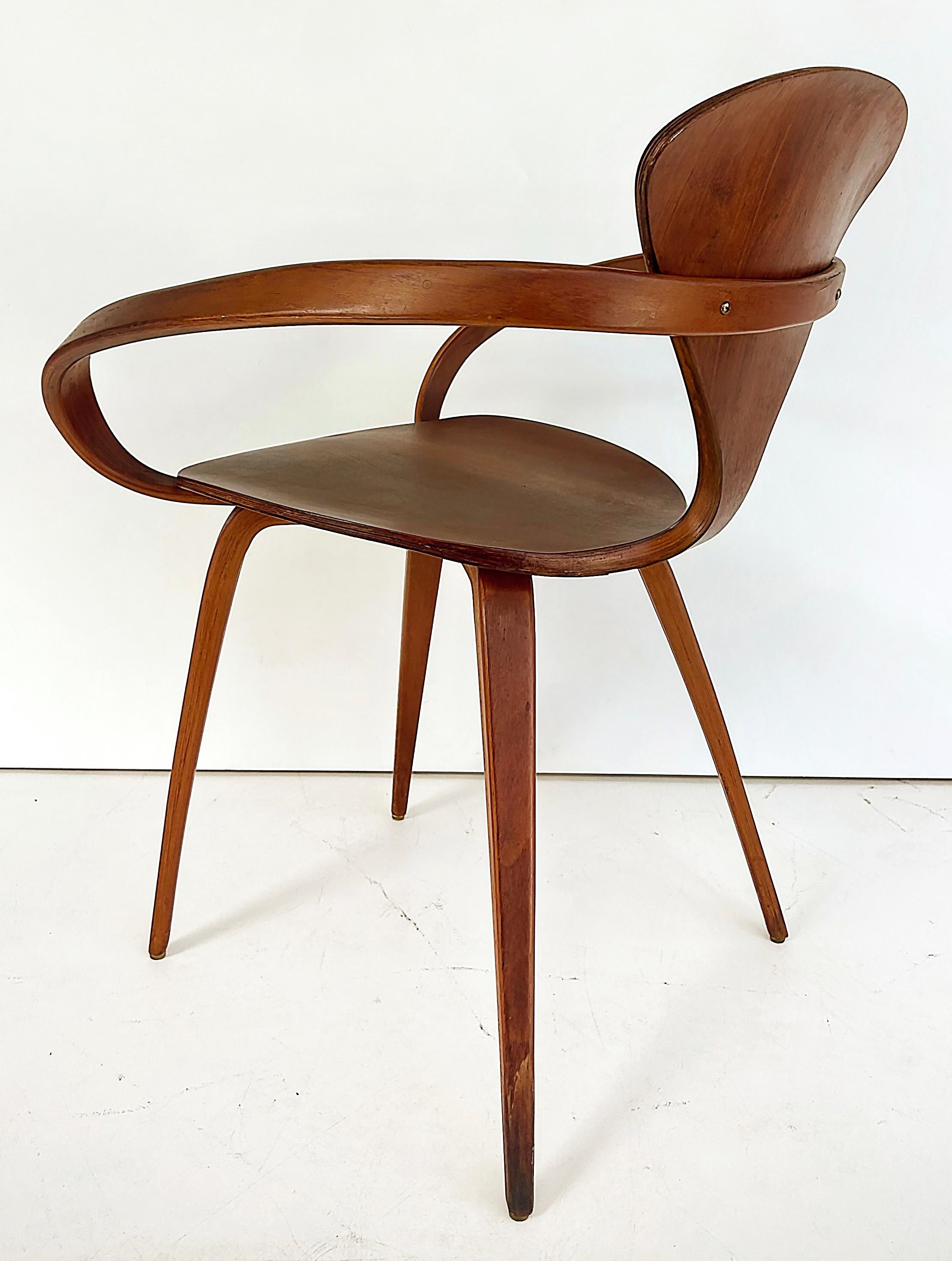 Plycraft Norman Cherner Sillones de madera curvada 