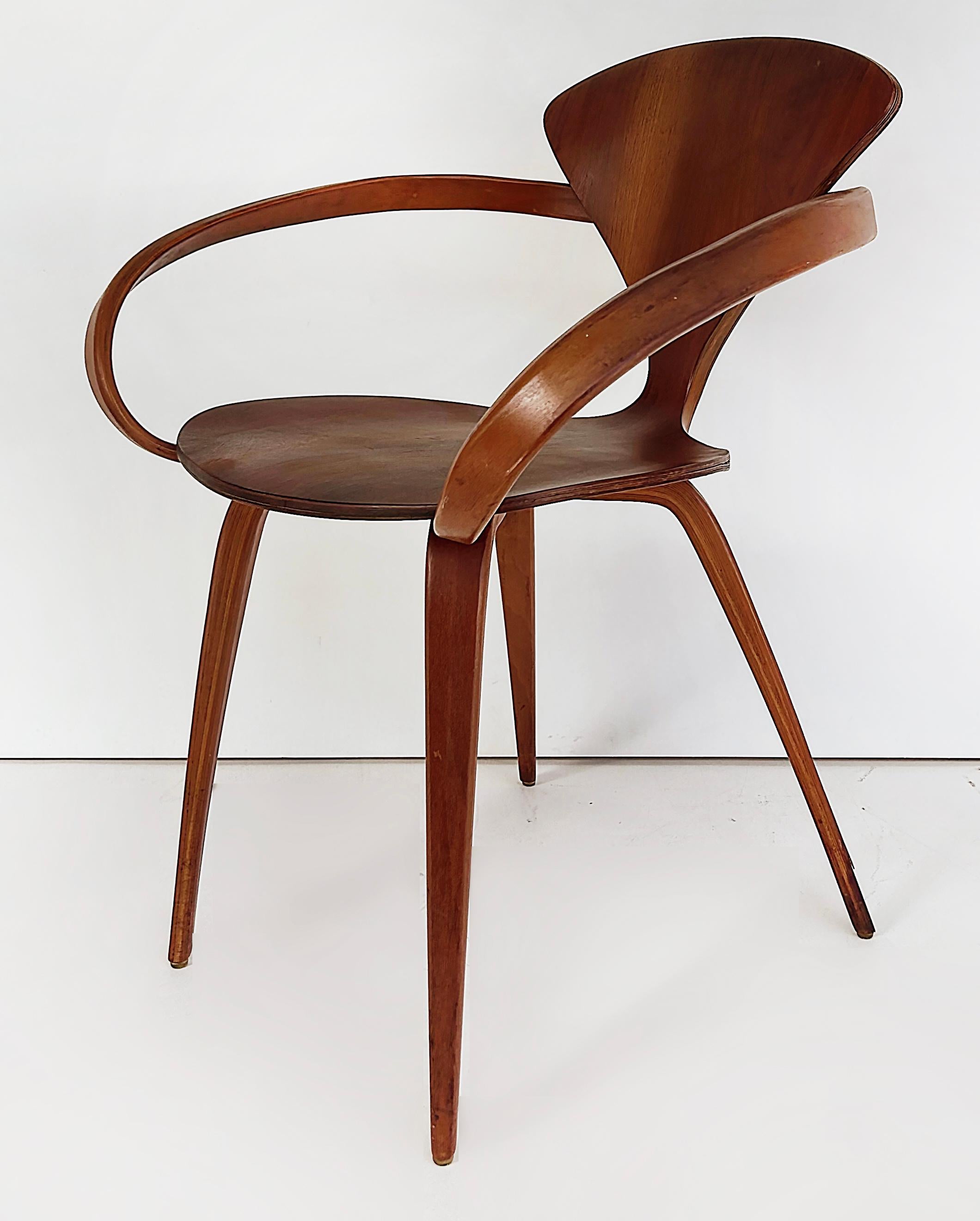 Plycraft Norman Cherner Sillones de madera curvada 
