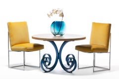 Mesa Sultana de roble y laca azul de George Mulhauser c. 1950