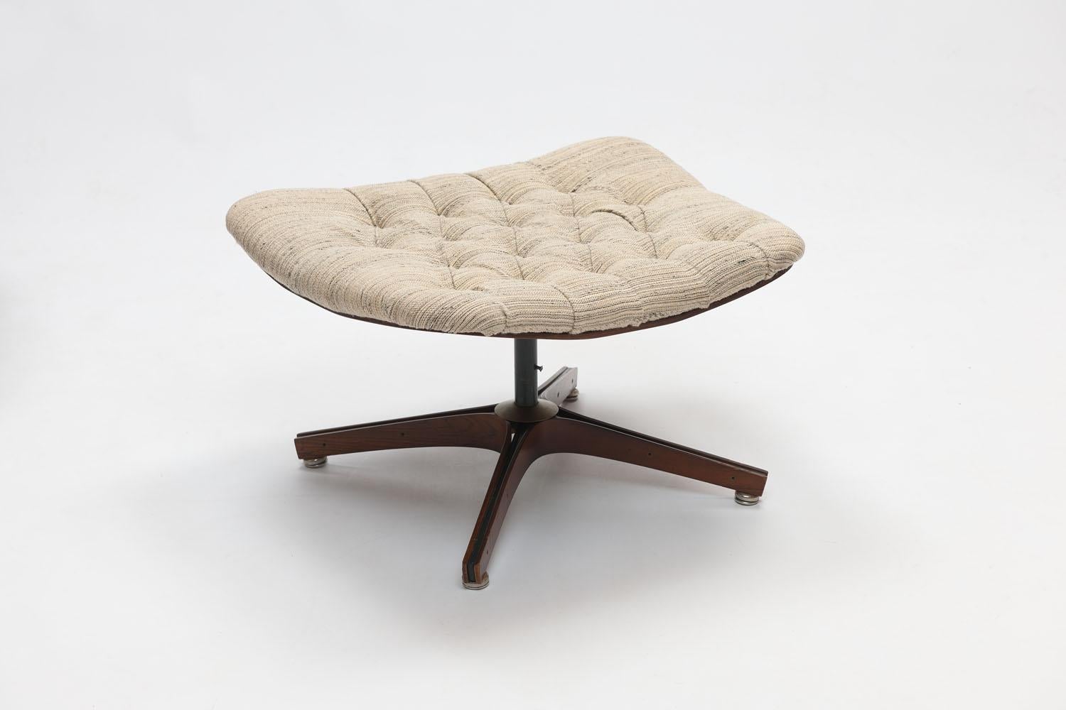 Mid-20th Century Plycraft Walnut Plywood Swivel 'Mr. Chair' by George Mulhauser