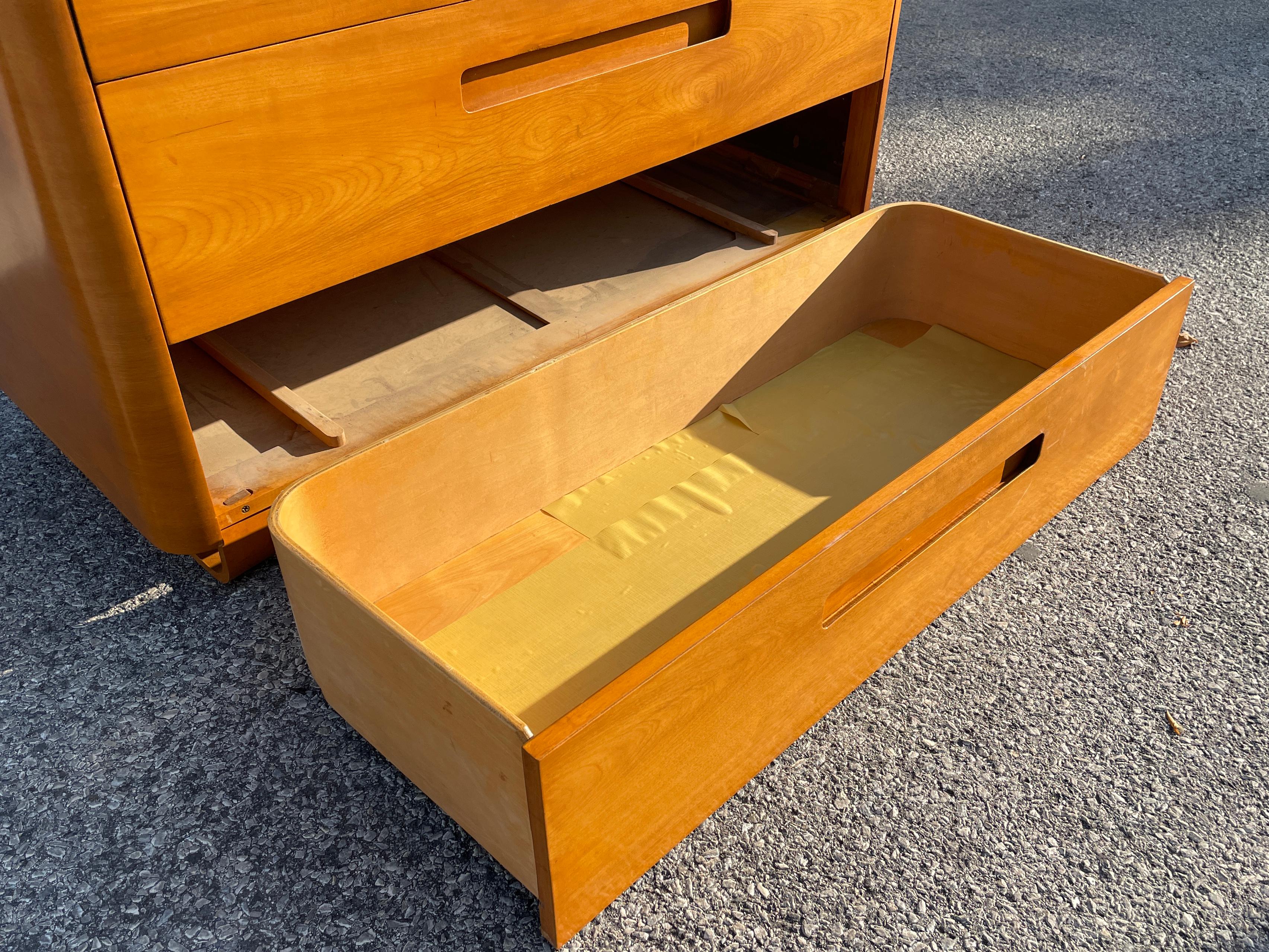 Maple Plymodern Midcentury Highboy Dresser by Paul Goldman