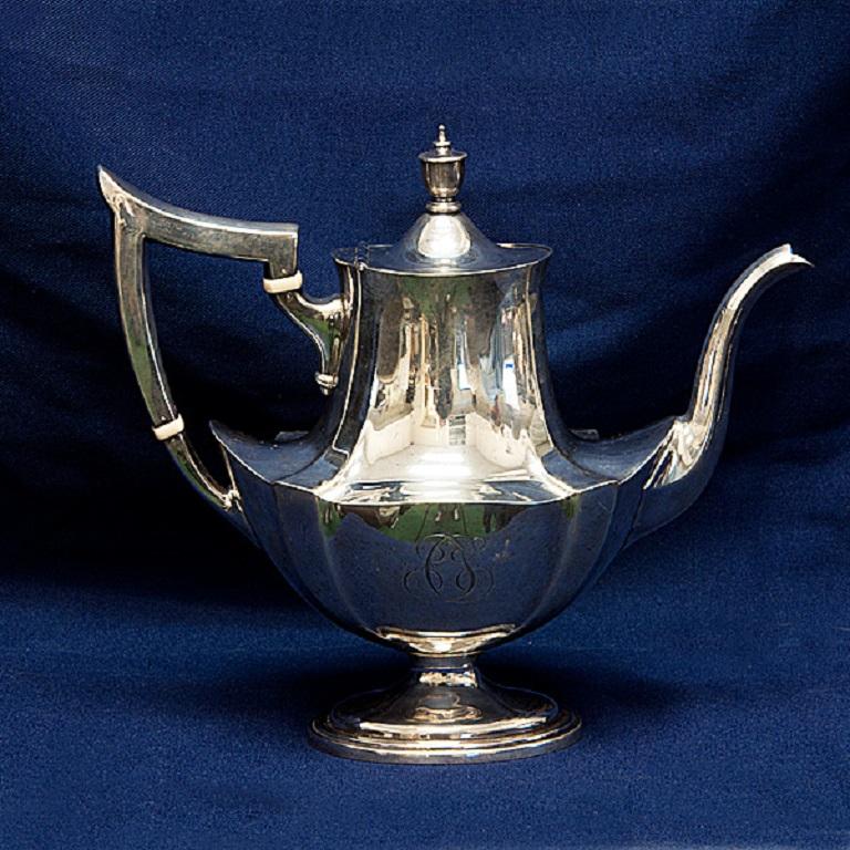 Plymouth, Gorham, 5 Pieces Sterling Silber Tee und Kaffee Set, Patentiert 1911 im Angebot 1