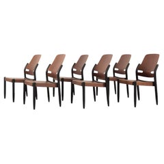 Set of 6 Vintage Scandinavian Plywood 805/3b Åkerbloms Chairs from Bodafors