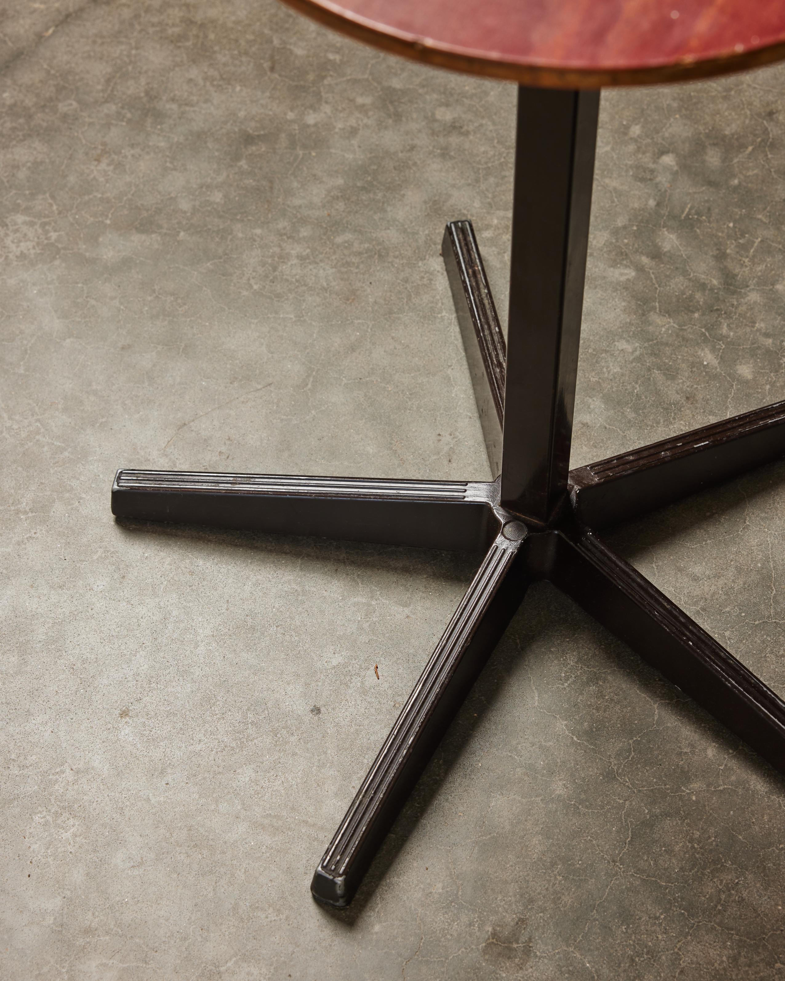 Tabouret industriel en contreplaqué et acier, Hollande, c.C. 1960 en vente 1