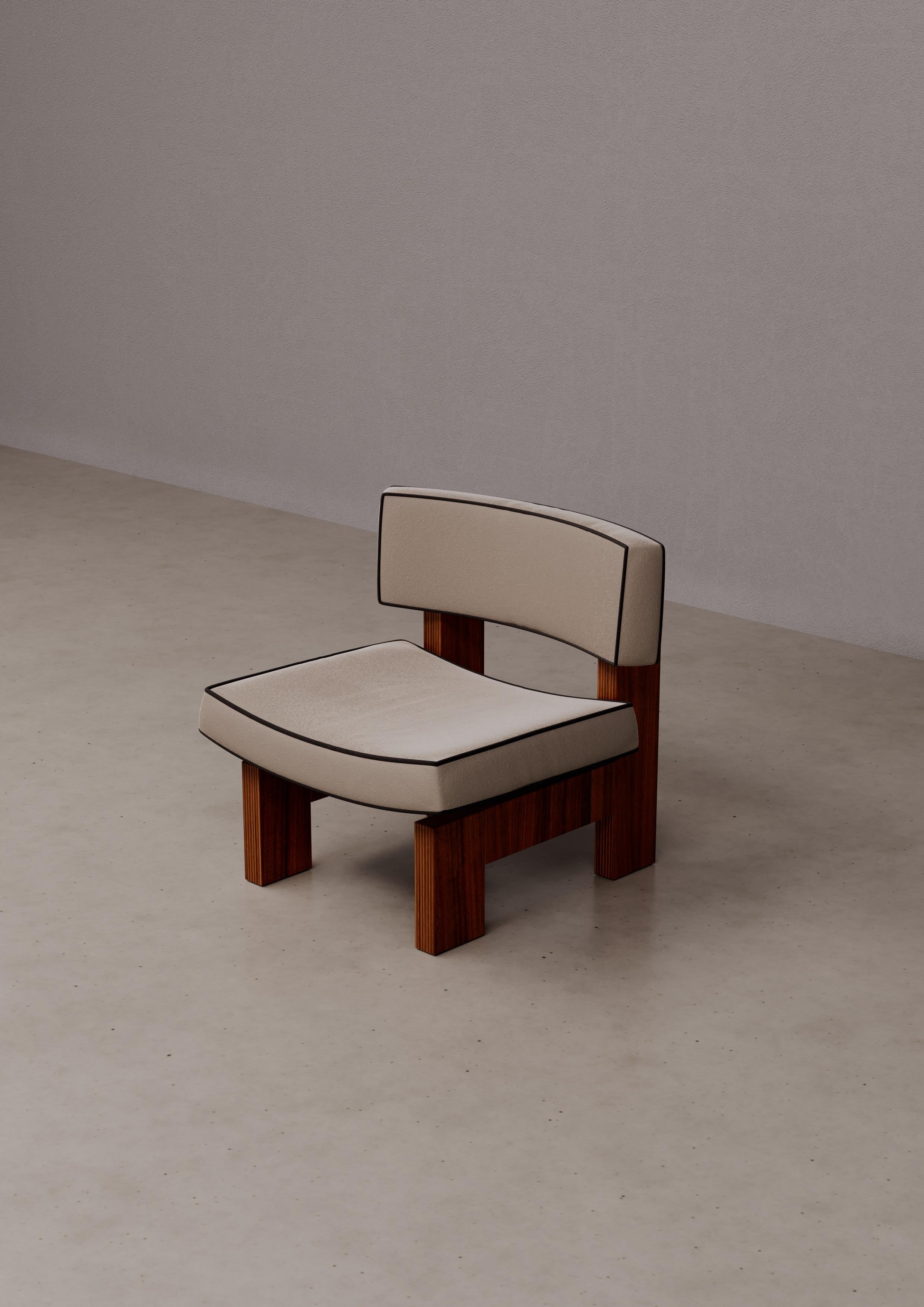 Postmoderno Pouf Bali in compensato e imbottito di Dainelli Studio Aelier in vendita