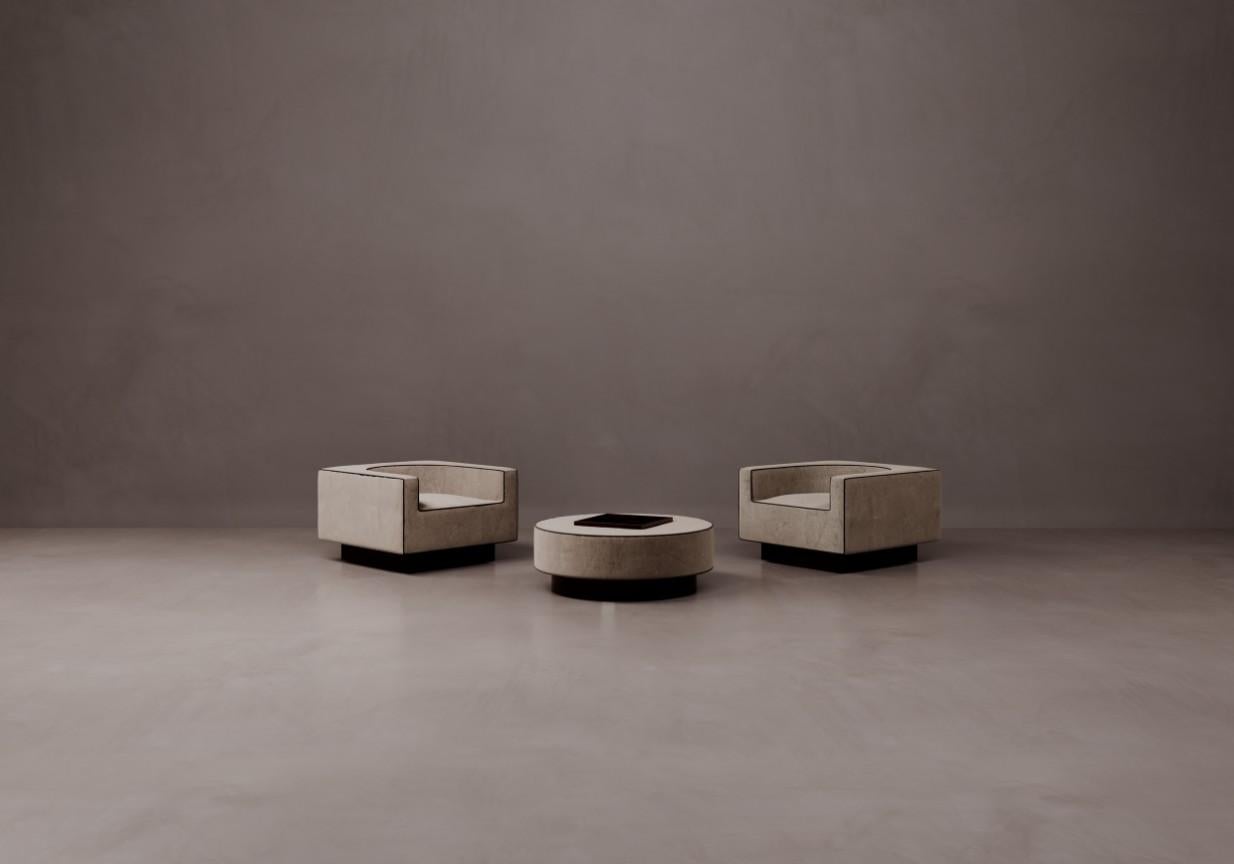 Postmoderno Pouf Pantheon in compensato e imbottito di Dainelli Studio Aelier in vendita