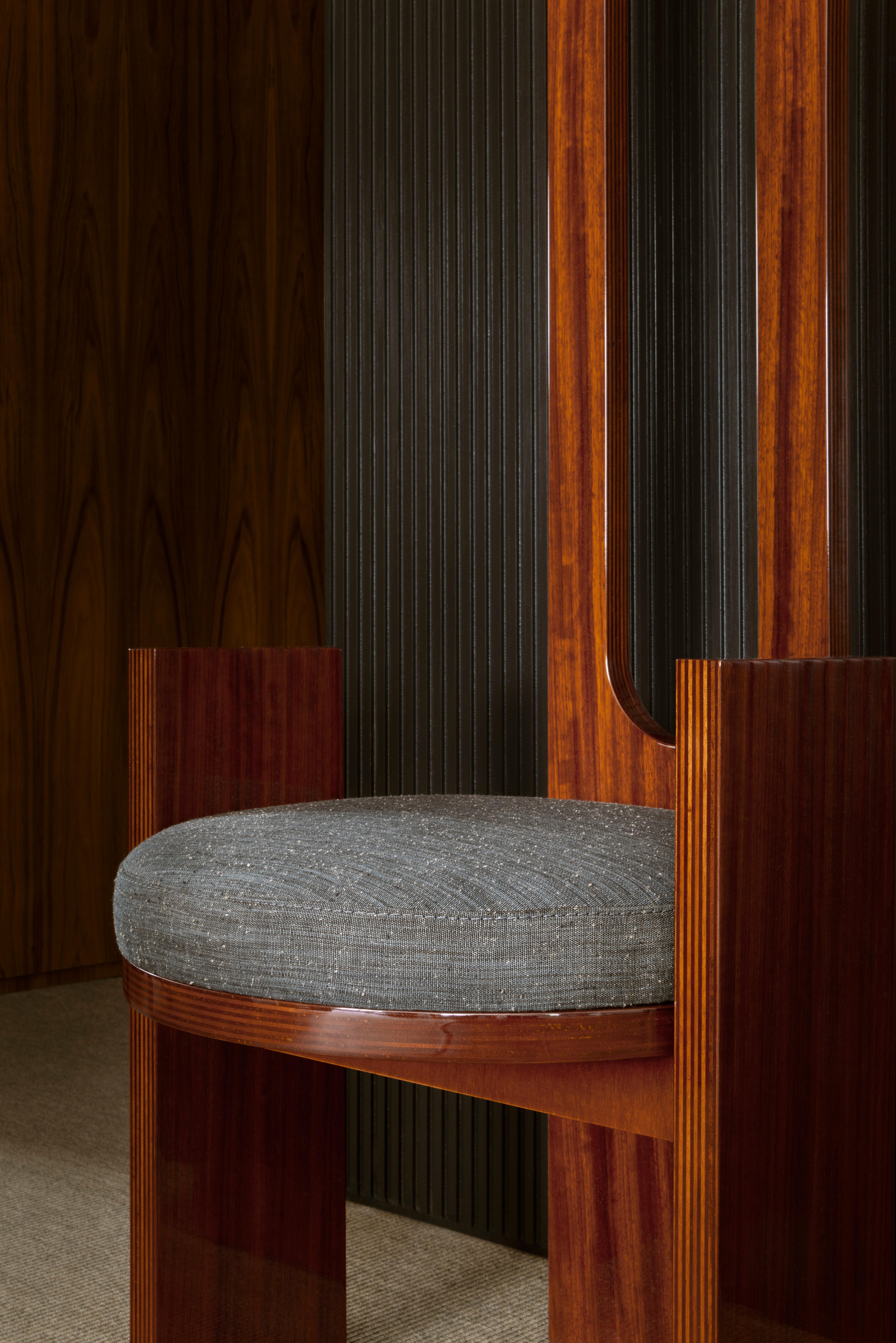 Paolina Stuhl aus Sperrholz und Polsterung von Dainelli Studio Atelier A (Italienisch) im Angebot