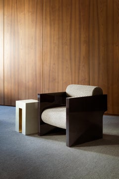 Plywood and Upholstered Venezia Armchair by Dainelli Studio Atelier