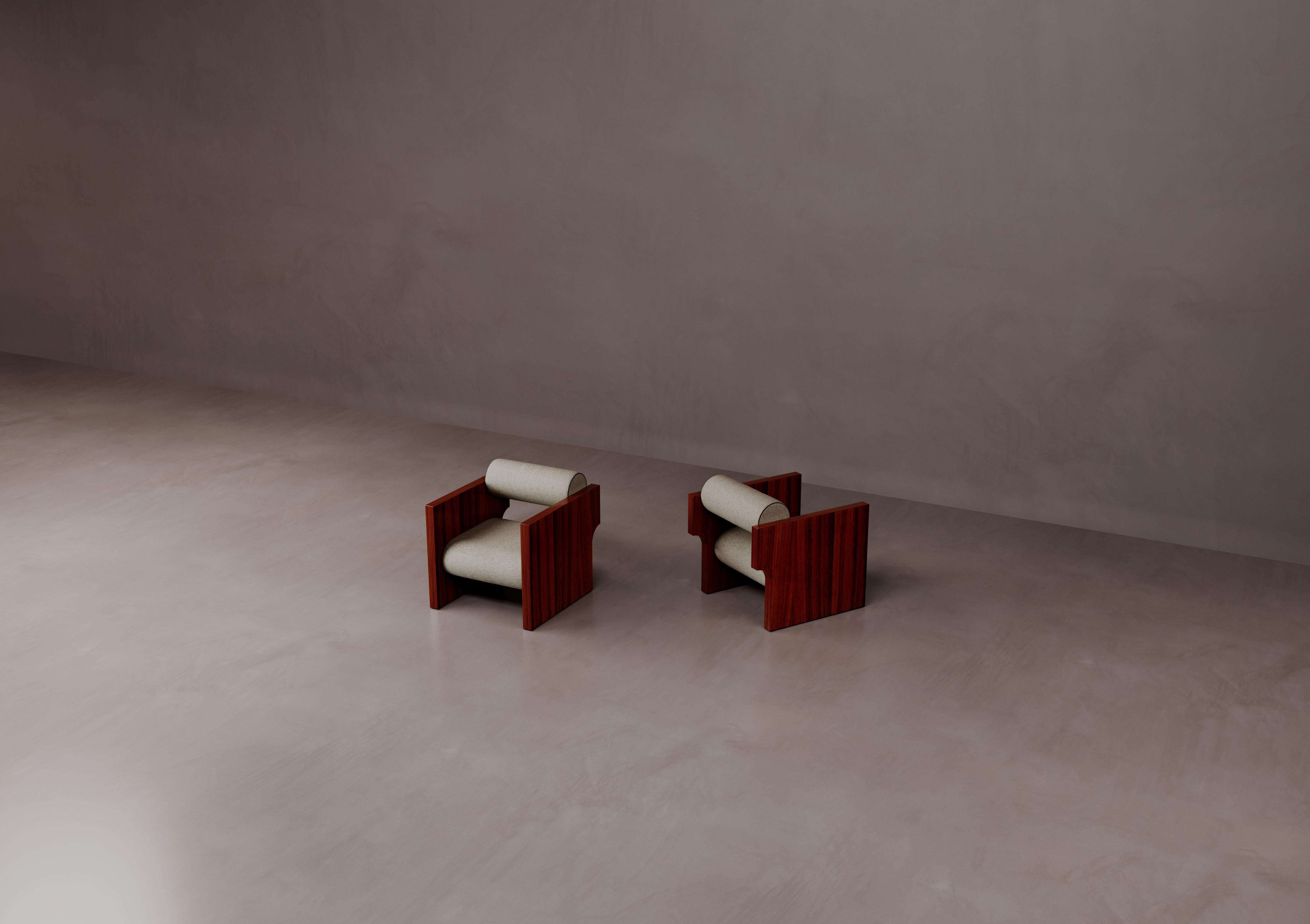 Venezia Sessel aus Sperrholz und mit Polsterung von Dainelli Studio Atelier A (Italienisch) im Angebot