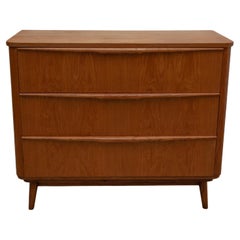 Plywood Birch Chest of Three Drawers, 1950s