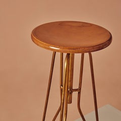 Plywood & Brass Bar Stools