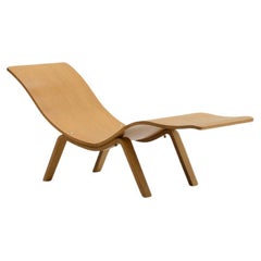 Chaiselongue aus Sperrholz, Skandinavien, 1960er-Jahre.
