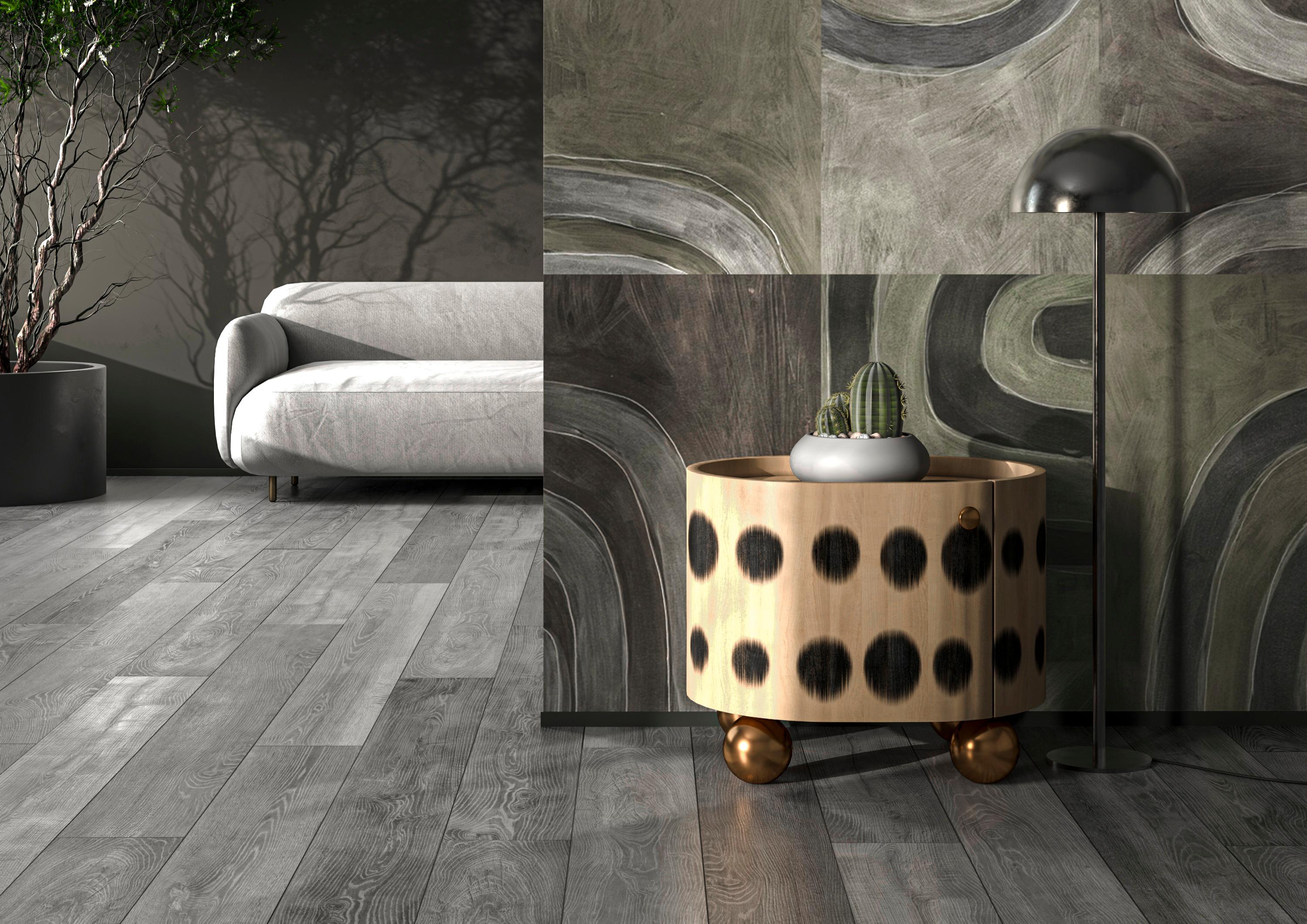 Ucraino Comodino in legno compensato, Collezione Bugs in vendita