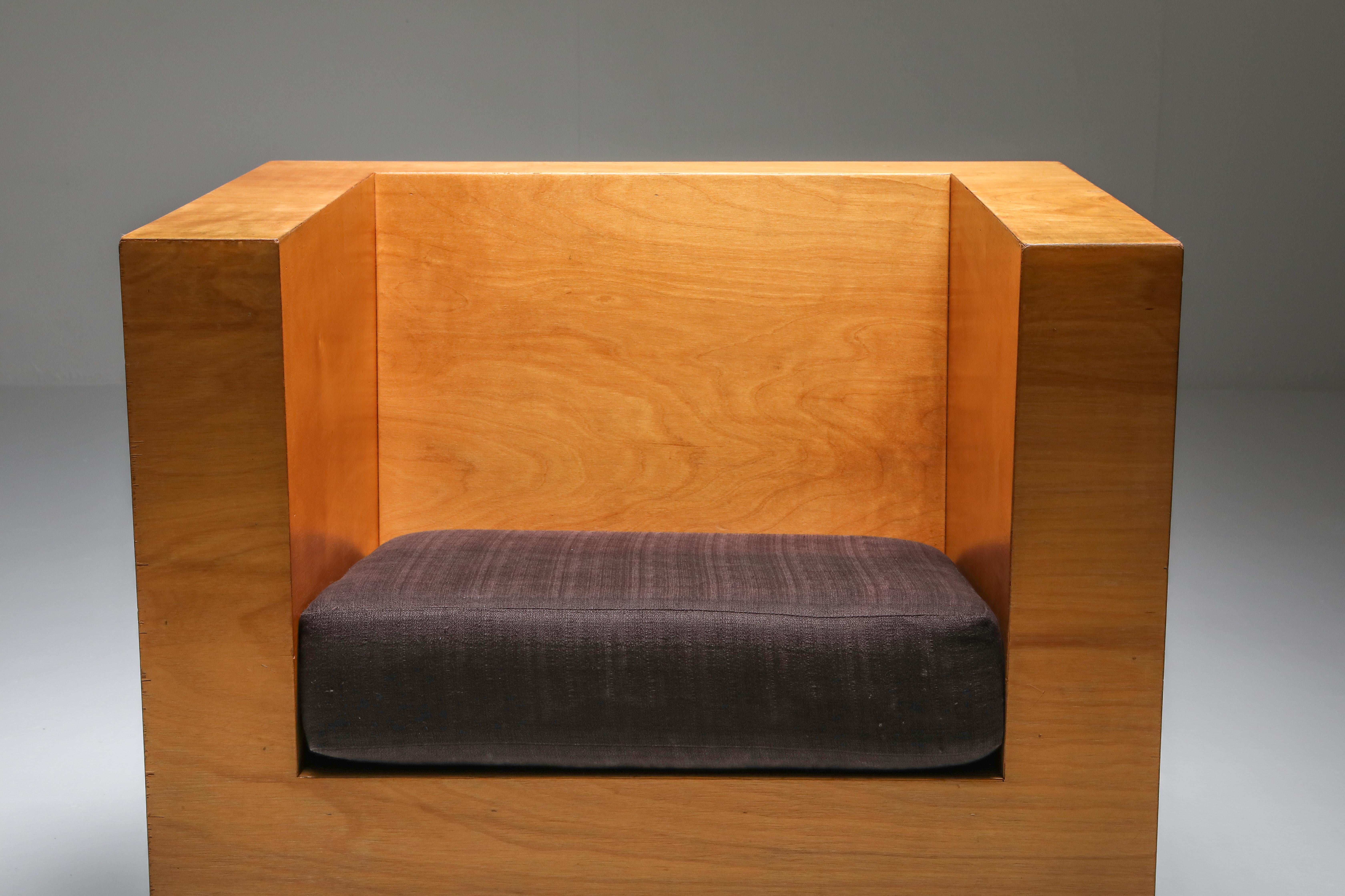 Plywood Cube Easy Chair 2