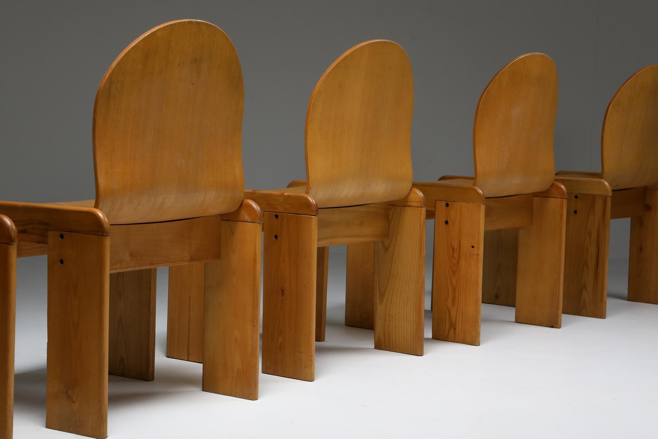 Mid-Century Modern Plywood Dining Chairs by Afra & Tobia Scarpa