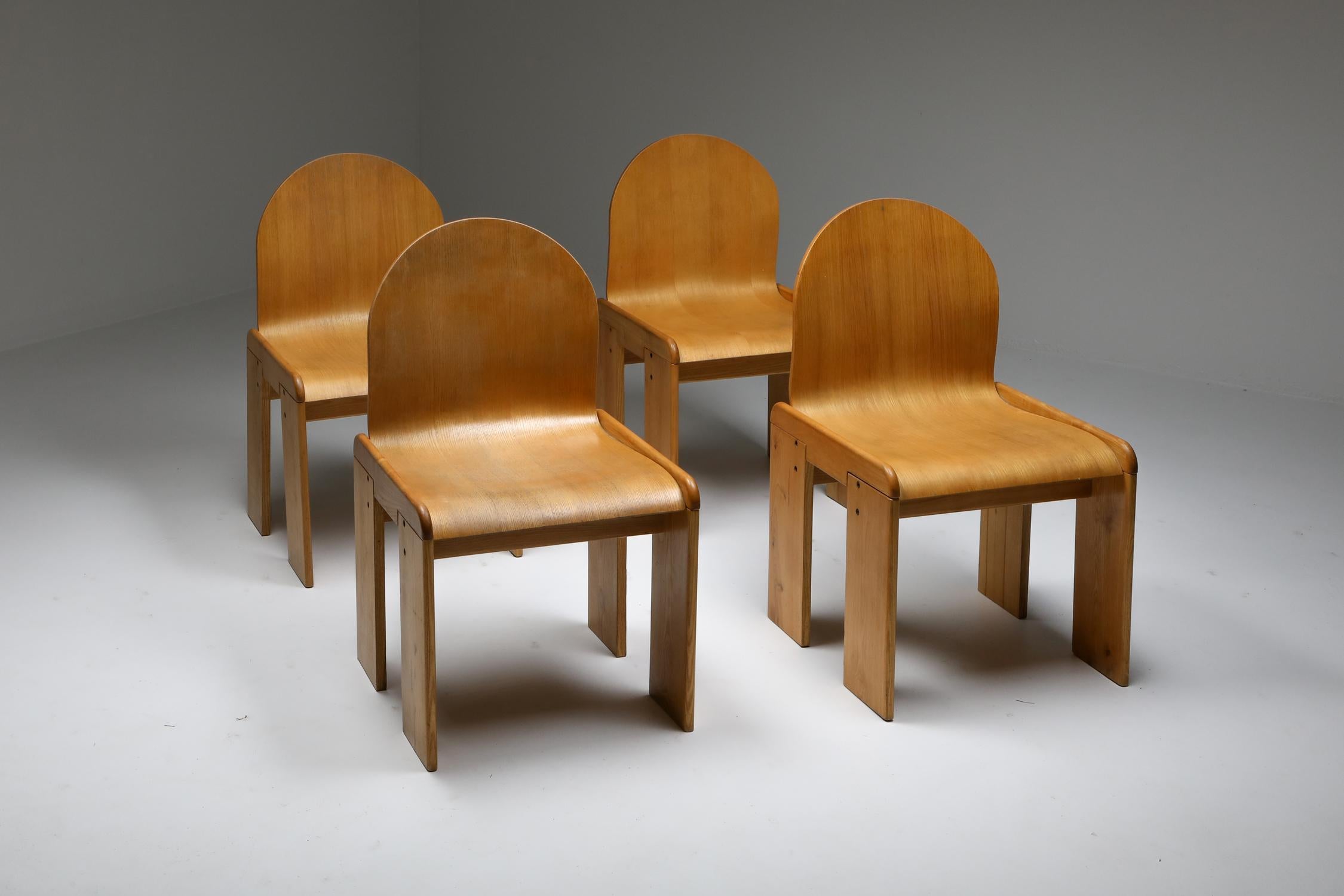 20th Century Plywood Dining Chairs by Afra & Tobia Scarpa