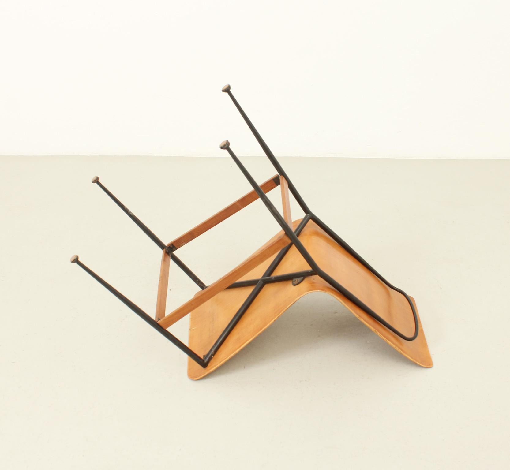 Plywood Dining Chairs by Carlo Ratti, Italy, 1950s For Sale 3