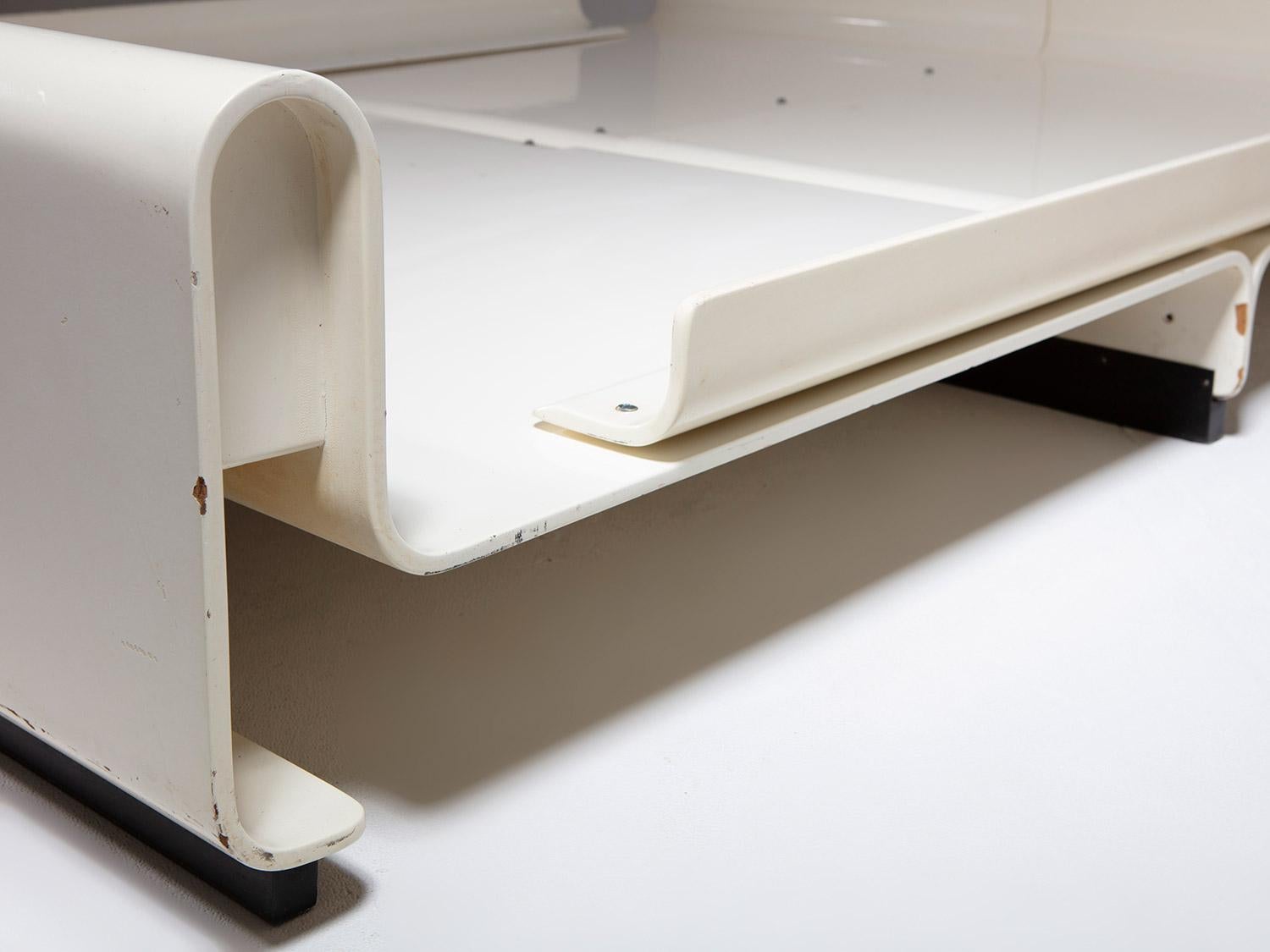 Plywood Double Bed by Benatti, Italy, 1970s For Sale 1