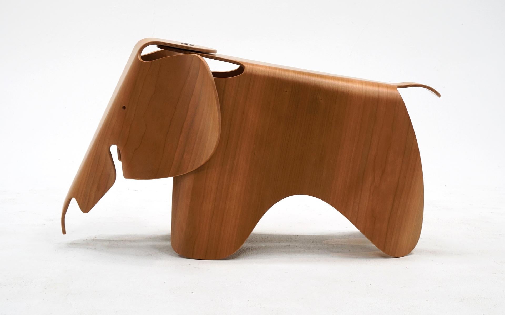 Charles and Ray Eames plywood elephant designed in 1945 and produced currently by Vitra. This is brand new with the original box which was only opened for photos.