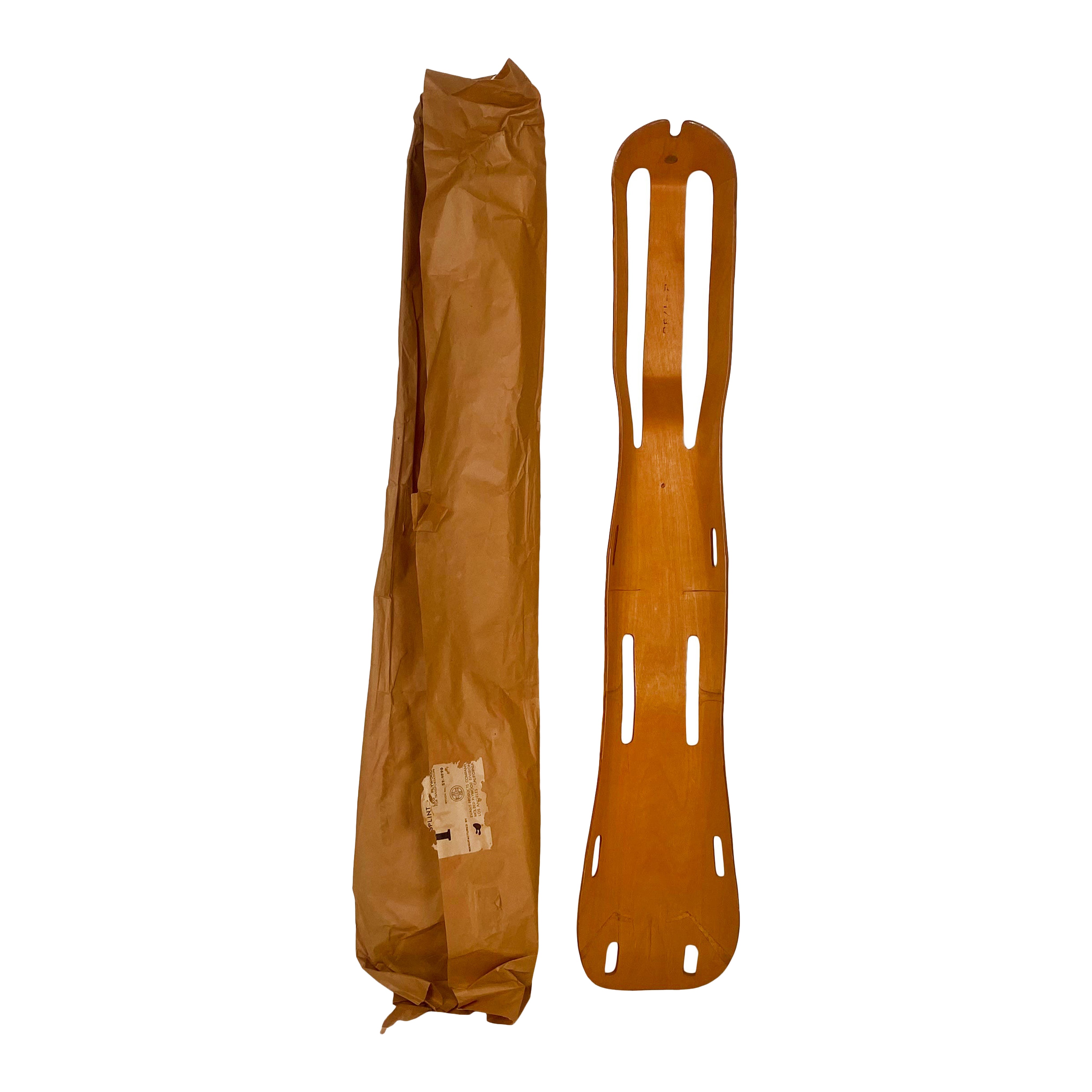 Plywood Leg Splint by Charles & Ray Eames in original Evans packing USA 1940s