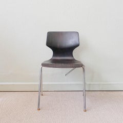 Plywood Midcentury Sculpted Chairs by Adam Stegner for Pagholz Flotötto, 1970's