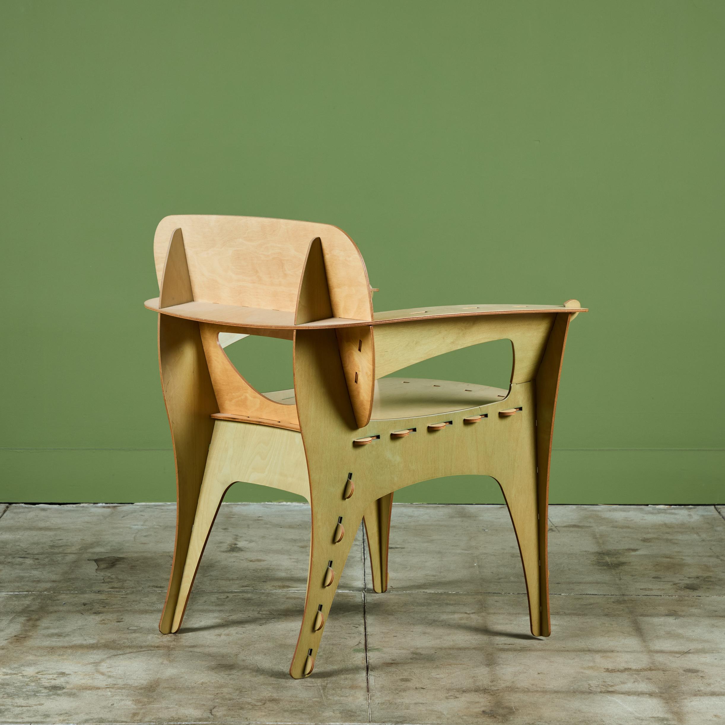 Modern Plywood Puzzle Chair by David Kawecki