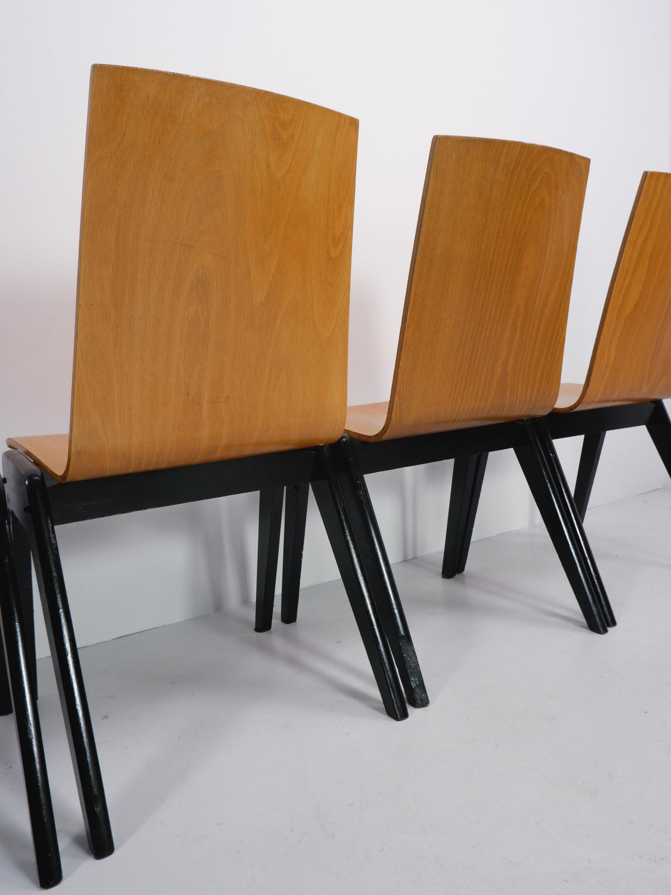 Plywood Stacking Chairs attrb. Roland Rainer, c.1950 1