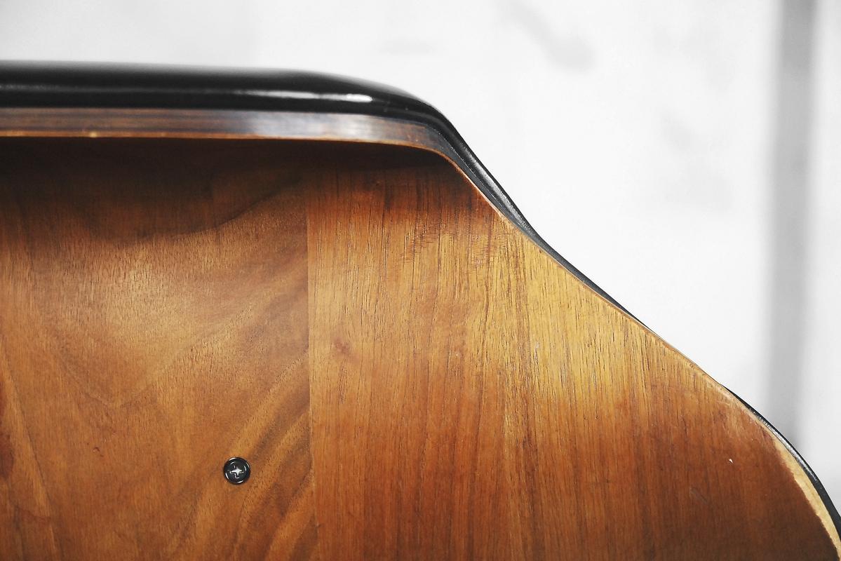 Mid-Century Modern Plywood Swivel Lounge Chair 