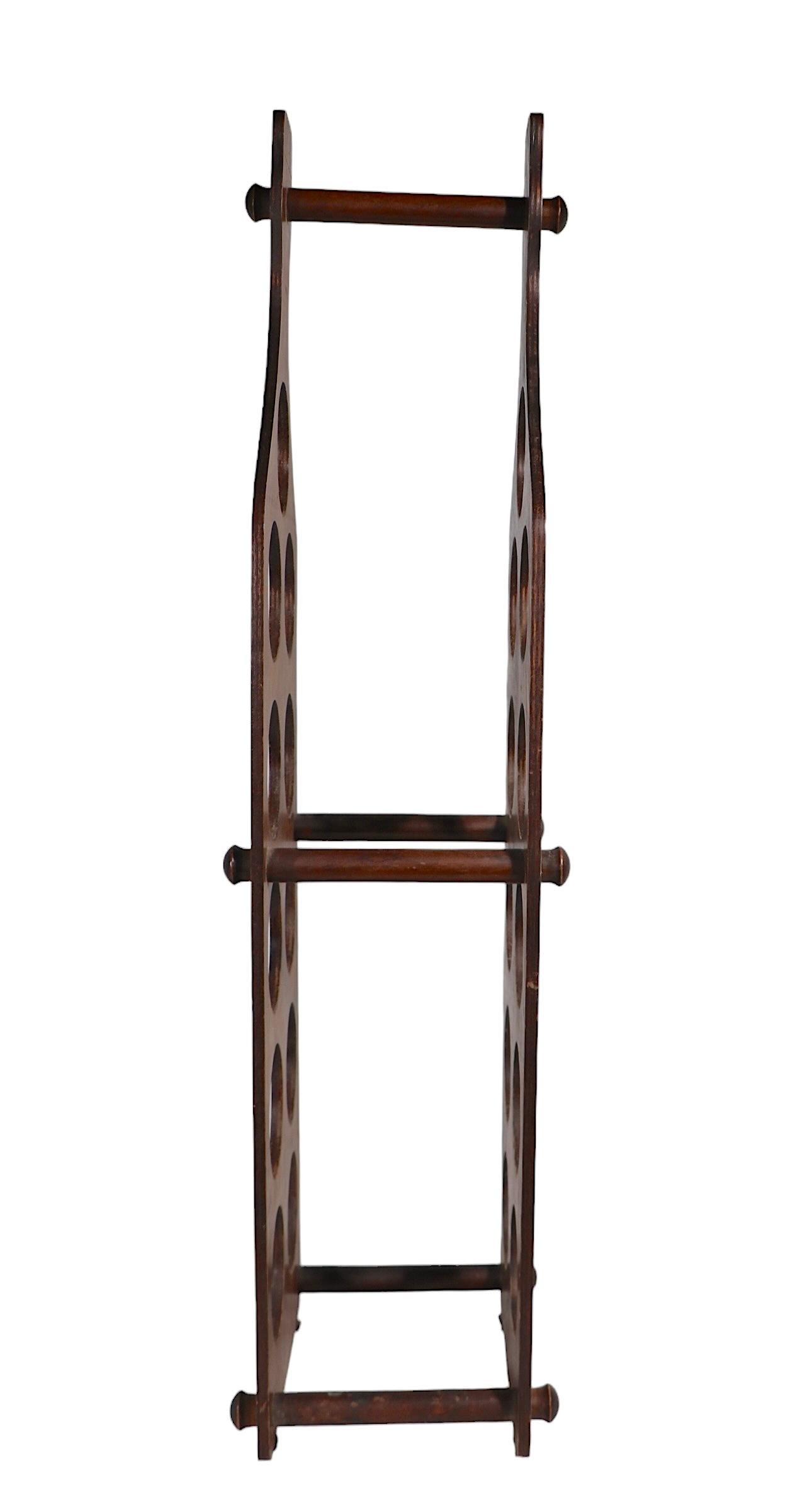 Plywood Wine Rack in the form of a Wine Bottle holds 11 Bottles c 1970's For Sale 1