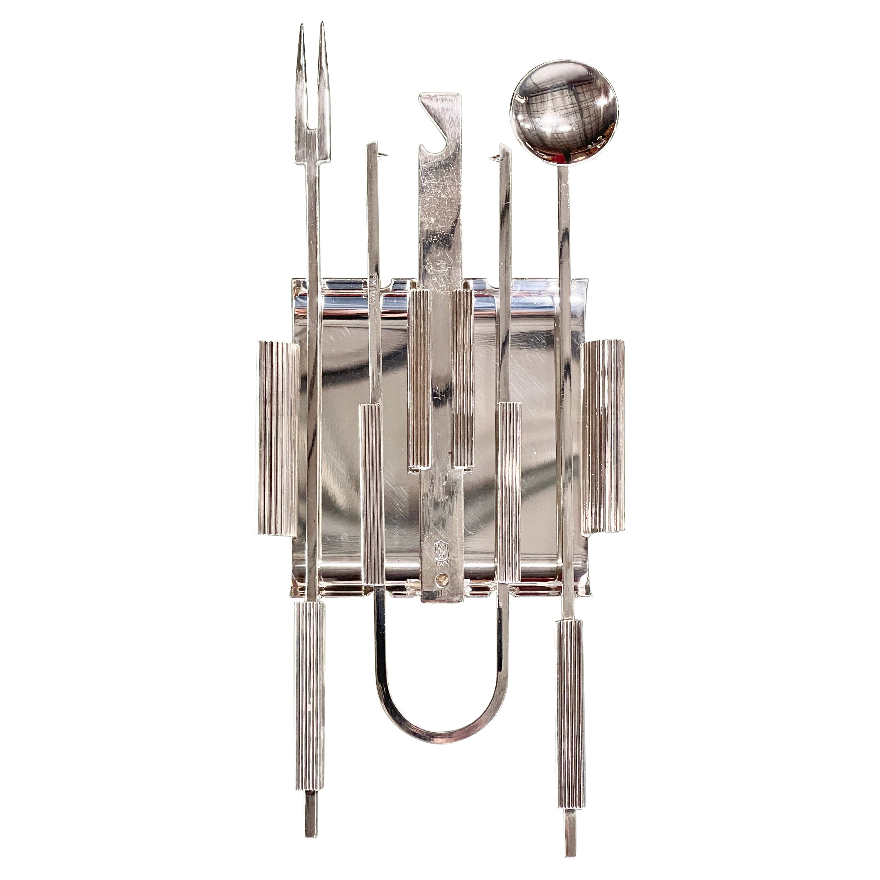 PM Italy Cocktail Tools in Silver Plated Brass