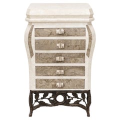 Coffret à bijoux PM à 5 tiroirs en pierre en mosaïque, sur socle en forme de branche, par Renoir Designs