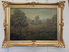 Antike europäische Tonalist Landschaft Ölgemälde, signiert P. Meneses, C 1880-1820