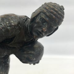 P.Mori Football Player in Petit Bronze Art Deco, circa 1930