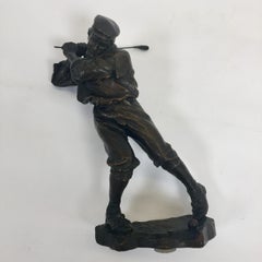 P.Mori Golfer in Petit Bronze Art Deco, circa 1930