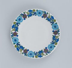 Pmr, Bavaria, Jaeger & Co Germany, a Set of Six Retro Dinner Plates in Porcelain