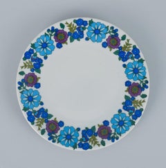 Pmr, Bavaria, Jaeger & Co. Germany, a Set of Six Retro Plates in Porcelain