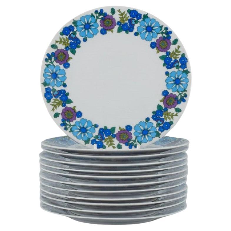 PMR, Bavaria, Jaeger & Co, Germany. a Set of Twelve Retro Plates in Porcelain For Sale