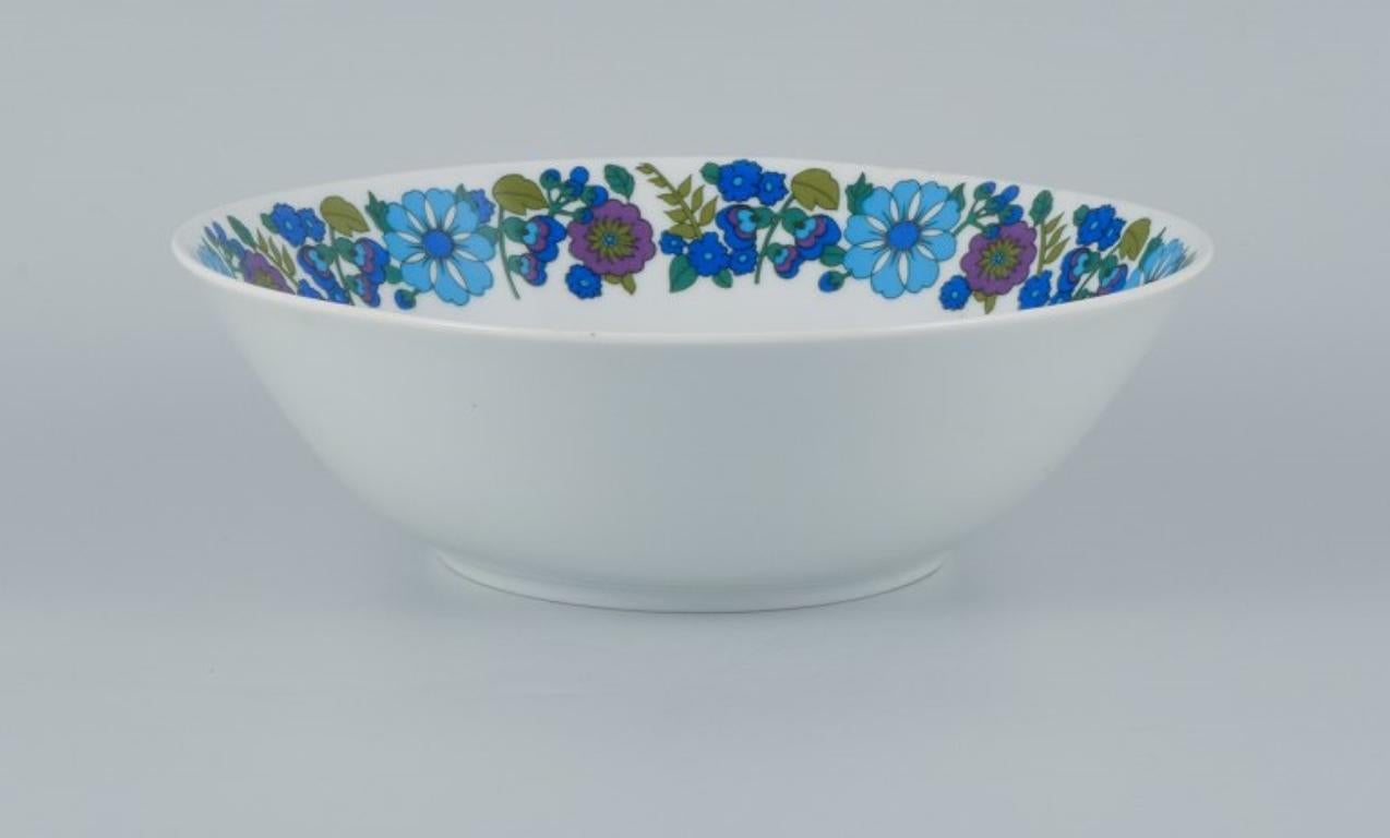 Hand-Painted Pmr, Bavaria, Jaeger & Co, Germany, Dish and Bowl in Retro Porcelain For Sale