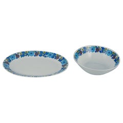 Pmr, Baviera, Jaeger & Co., Alemania, Plato y cuenco de porcelana retro