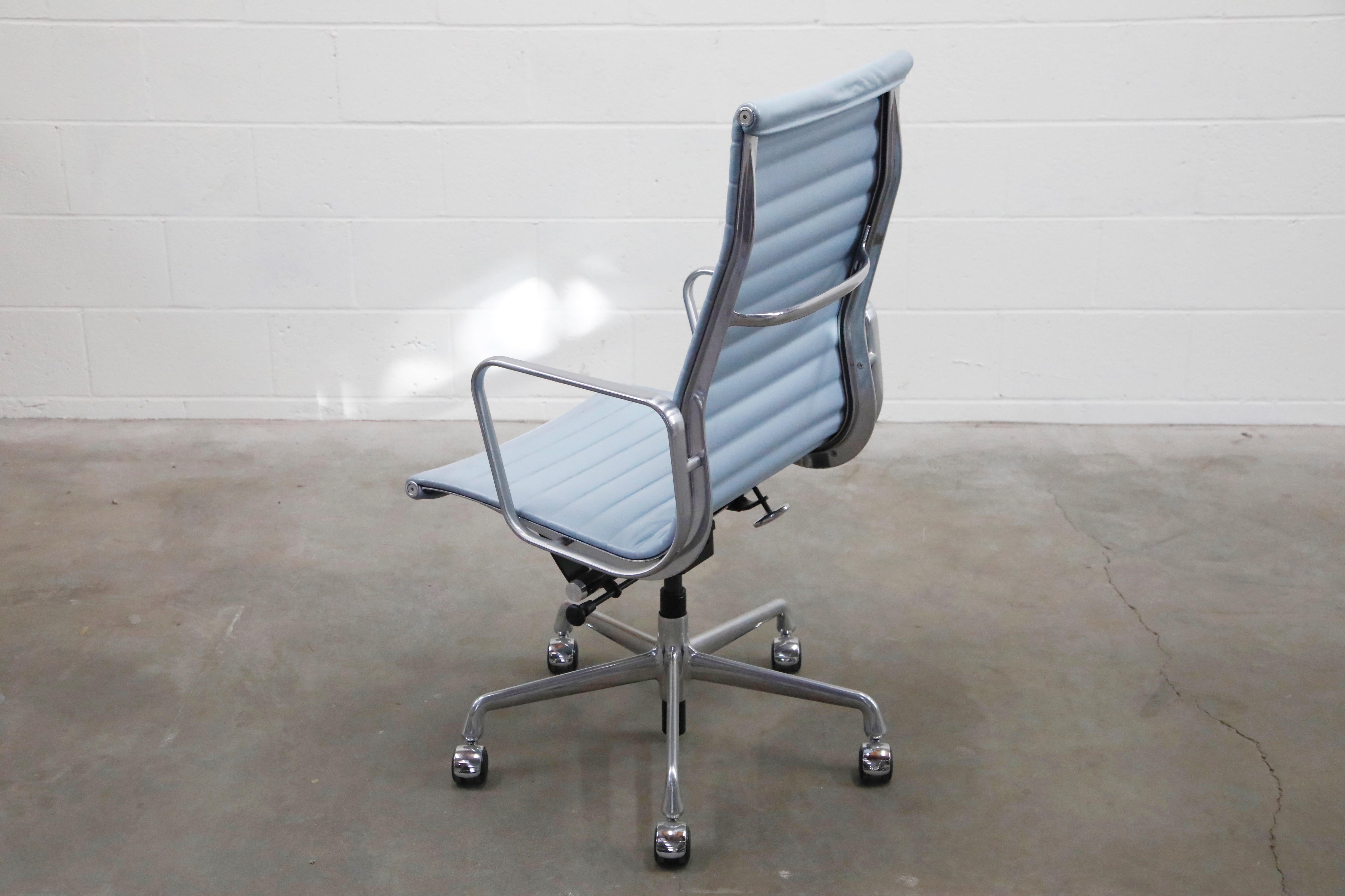 American Pneumatic Extended Lift Aluminum Group Executive Chair by Herman Miller, Signed