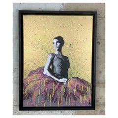 The Beauty Never Fades Mixed Media Canvas, Street Art, Framed, 2010+
