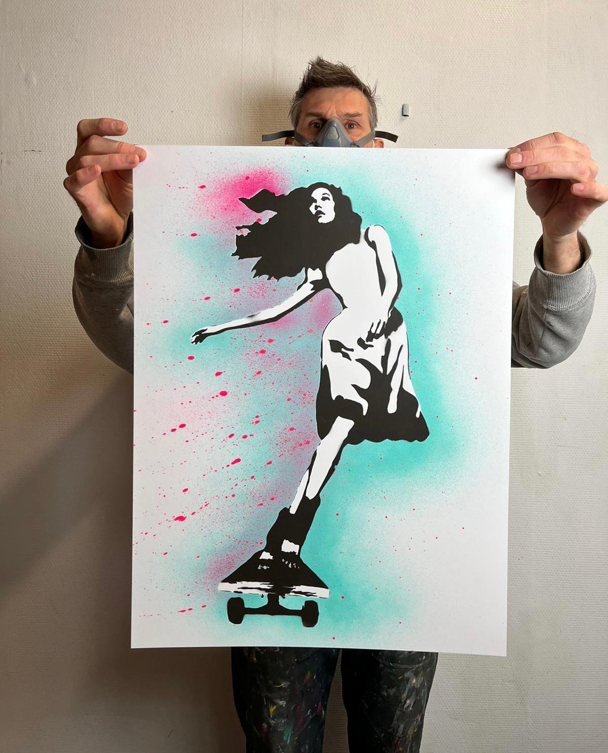 Collaboration print with Holly Hock & PØNK

Hand-Finished Screenprint with acrylic spray paint on 352 gsm paper 

Printers Proof

Signed, Numbered, & Embossed with a Certificate of Authenticity

Size: 18 x 24 