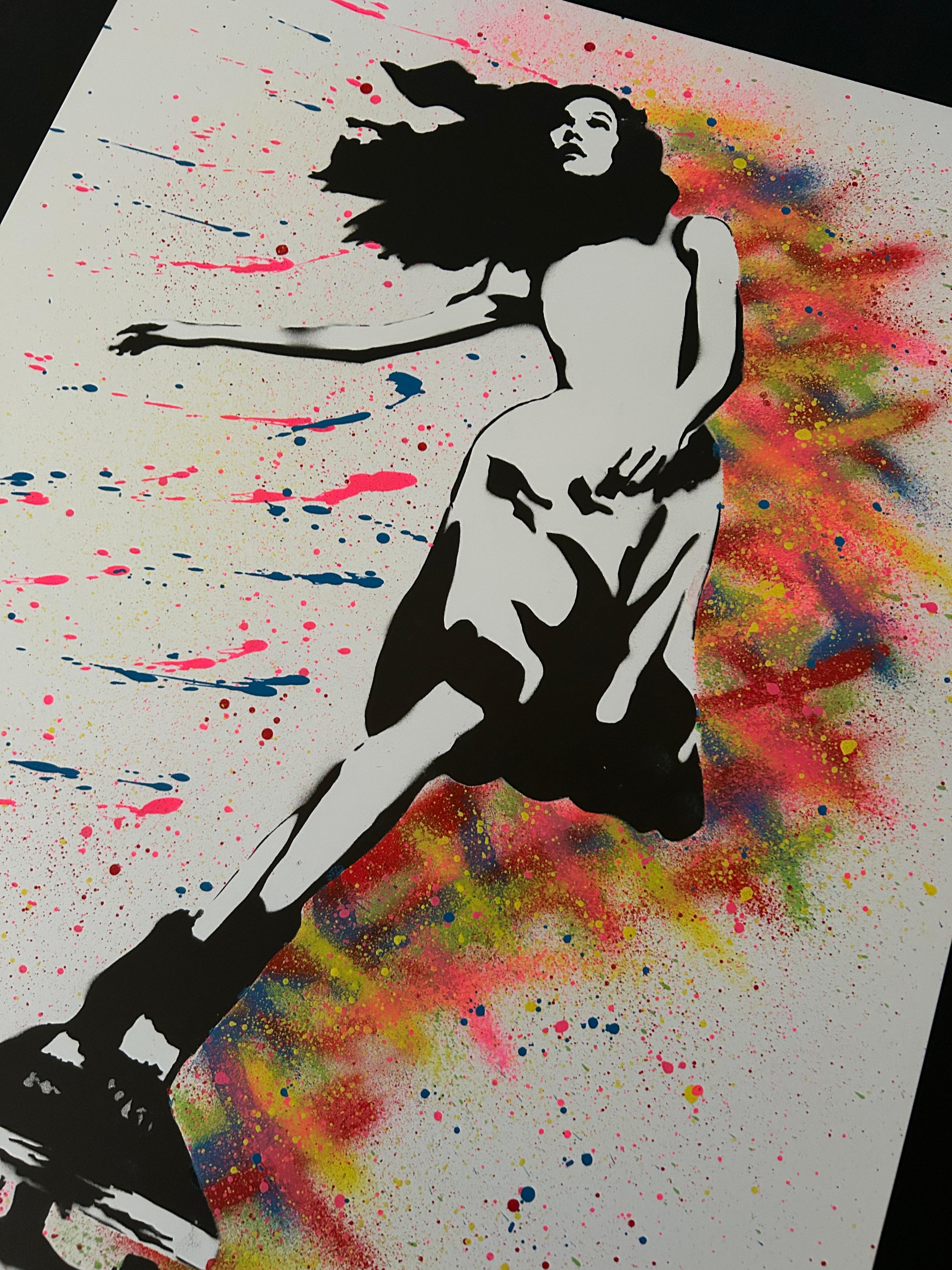 Daydream Flip Serigrafia rifinita a mano (Street Art), 2021 in vendita 3