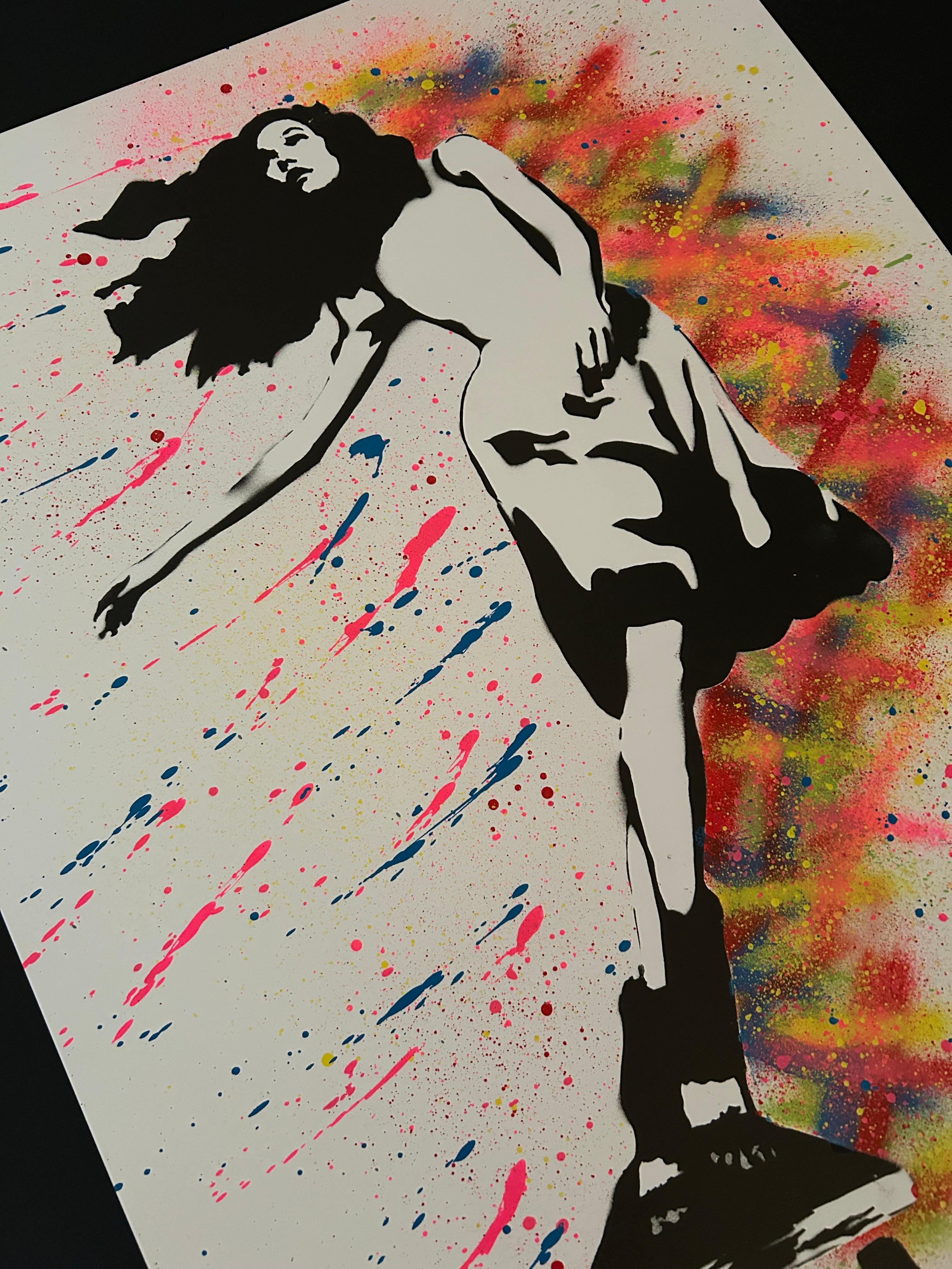 Daydream Flip Serigrafia rifinita a mano (Street Art), 2021 in vendita 5